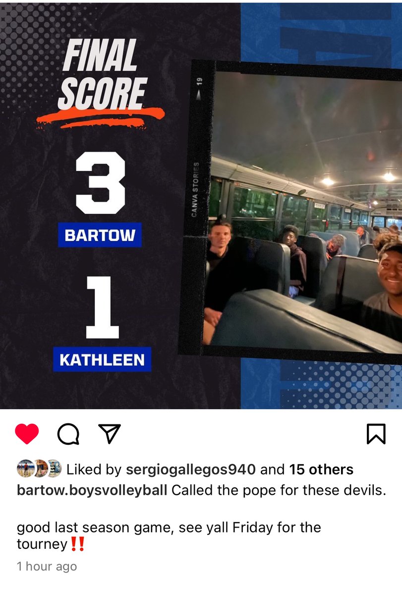 12 and 2 finish to the regular season great job men now it’s off to Sarasota to showcase our hard work on Friday ! #swarm #agtg