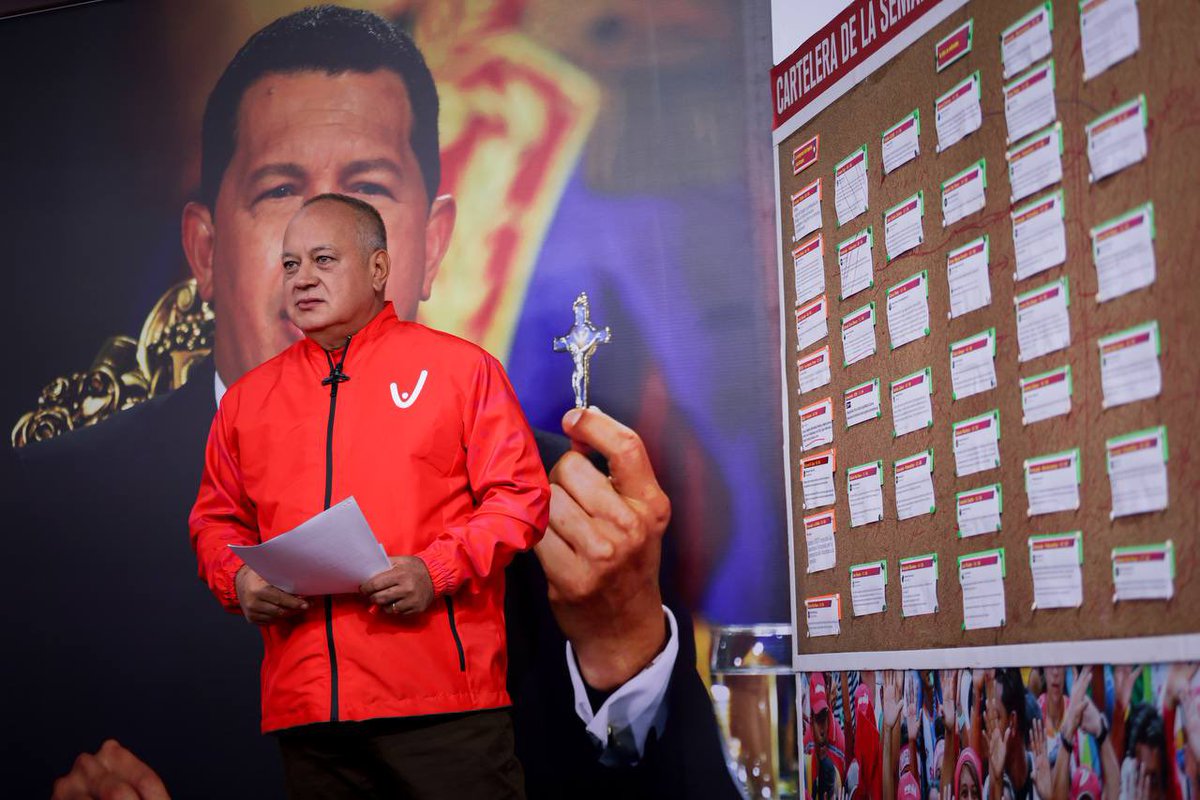 ¡Corre la voz! Diosdado Cabello anuncia nuevo horario de Con el Mazo Dando: Nos vemos a las 7:00 pm, lo que viene es calidad goo.su/dDkdlp #VenezuelaEsDDHH