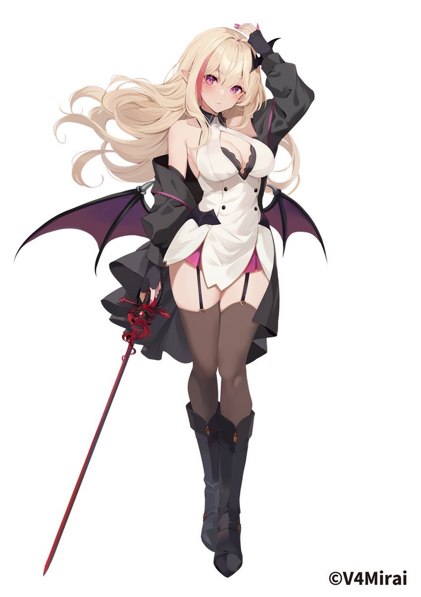 koumariya's tweet image. First your neck, and then your heart! 🩷✨
It&apos;s Mariya, the Vampire Idol from Mirai Magical School!~ 

【Info】
Fan Name: KouHai
Oshi Mark: 💒
Oshi Color: 🩷 
General: #V4MPIRE (clips, memes, screenshots, MMD)
Fanart: #mariyart
Ecchi/18+: #mariyabai

Reference Sheet ⤵︎