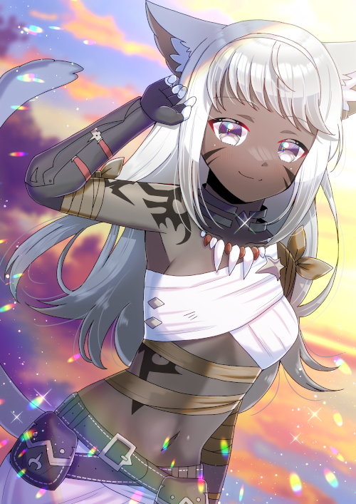 FF14「クライアントさんのFF14キャラを描かせて頂きました!リクエスト有難うございます」|ヒヨヨ@skeb募集中のイラスト