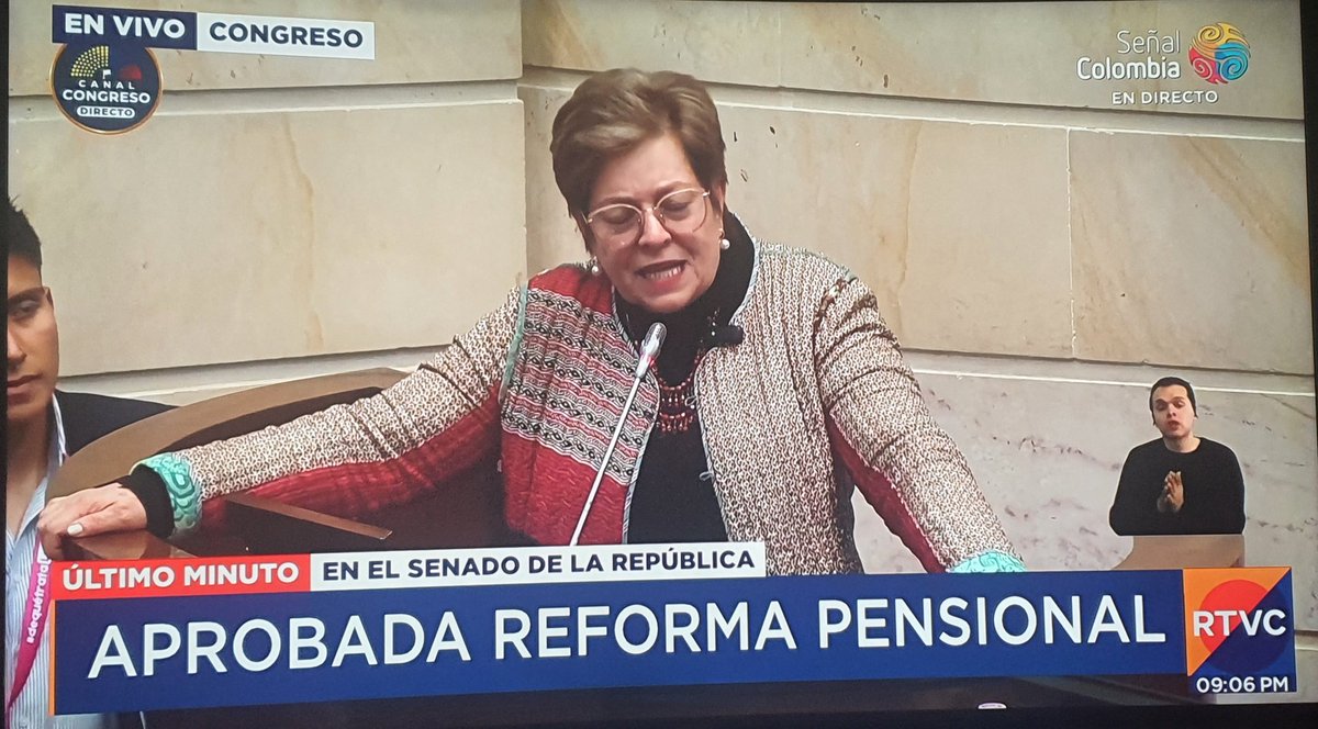 PabloBasGu's tweet photo. Aprobada la Reforma Pensional. El gobierno del presidente @petrogustavo sigue avanzando con el cambio que propuso para los colombianos. #PeriodismoLibre
#ElCalentao 
@SenalColombia @RTVCnoticias
@HOLLMANMORRIS https://t.co/gyFJ3AWU4p
