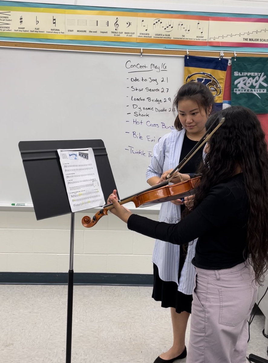 GloriaJCSL's tweet photo. Our @NewOrchDC #stringsclub students worked on their solos for our upcoming finale concert. 🎻 @HHESHUSKIES @CSconnect_MCPS https://t.co/mGrldkkxHh