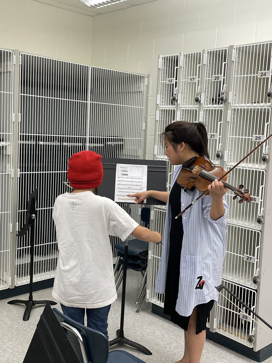 GloriaJCSL's tweet photo. Our @NewOrchDC #stringsclub students worked on their solos for our upcoming finale concert. 🎻 @HHESHUSKIES @CSconnect_MCPS https://t.co/mGrldkkxHh