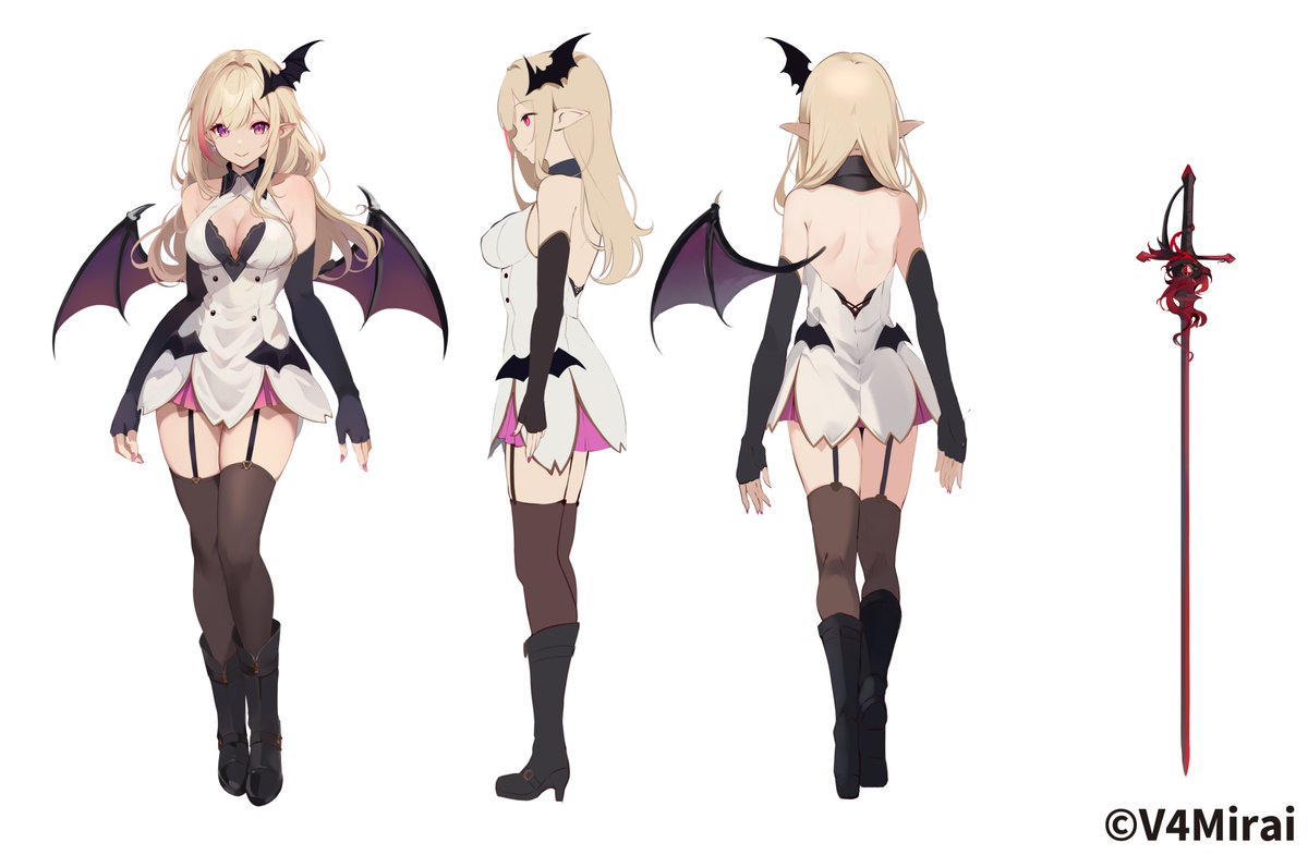 koumariya's tweet image. First your neck, and then your heart! 🩷✨
It&apos;s Mariya, the Vampire Idol from Mirai Magical School!~ 

【Info】
Fan Name: KouHai
Oshi Mark: 💒
Oshi Color: 🩷 
General: #V4MPIRE (clips, memes, screenshots, MMD)
Fanart: #mariyart
Ecchi/18+: #mariyabai

Reference Sheet ⤵︎