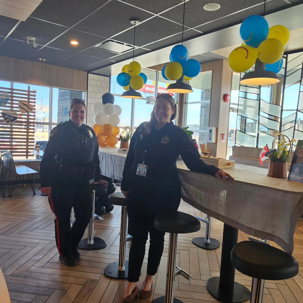 McDonald's on Dewdney hosted coffee with a cop today, providing an opportunity for meaningful conversations between community members and @reginapolice officers.