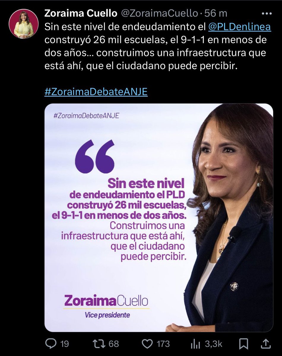 Luis Estrada (@luisestradard) on Twitter photo Inclusive. Zoraima publicó en su cuenta lo de las 26 mil escuelas, quiero que me indique cómo se construyeron casi 5 escuelas diarias y donde están las mismas <a href="/ZoraimaCuello/">Zoraima Cuello</a>. Inclusive. Zoraima publicó en su cuenta lo de las 26 mil escuelas, quiero que me indique cómo se construyeron casi 5 escuelas diarias y donde están las mismas <a href="/ZoraimaCuello/">Zoraima Cuello</a>.