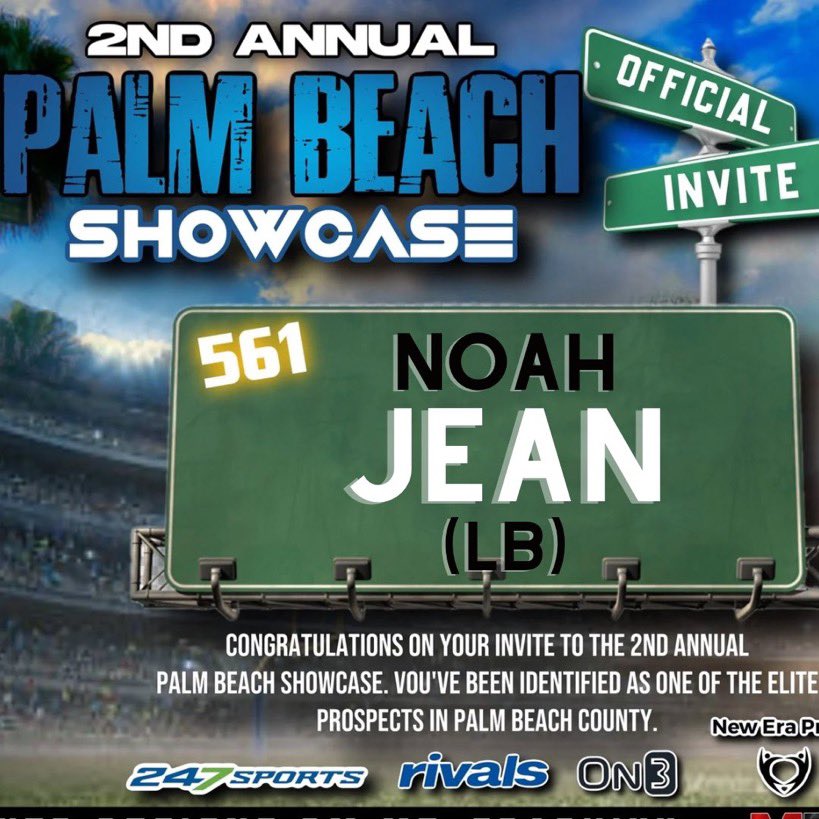 I will be attending the 2024 (561) Palm Beach Showcase Camp.  Looking forward to the competition.@EraPrep @CoachGadJacobs @CoachRossPryor @Braylo561 @WellyHS_FB @MicanorLRegis