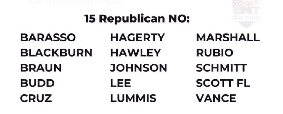 Here are the ONLY AMERICA FIRST Republican Senators that voted NO on the foreign ‘aid’ bill.