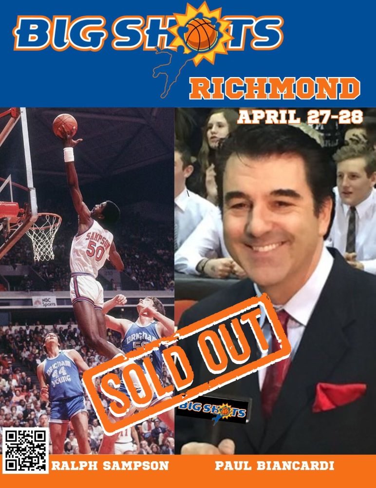 BIG SHOTS RICHMOND with PAUL BIANCARDI IS ... SOLD OUT ... 185 TEAMS IN THE NEW HENRICO SPORTS & EVENT CENTER !!!