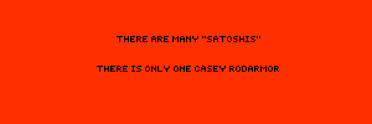 Do you know Casey Rodarmor? 🤔

@noderodarmors brings an incredible ordinal collection that brings together the bitcoin/ordinals culture in addition to paying homage to the creator of ordinals Casey Rodarmor. 🟧