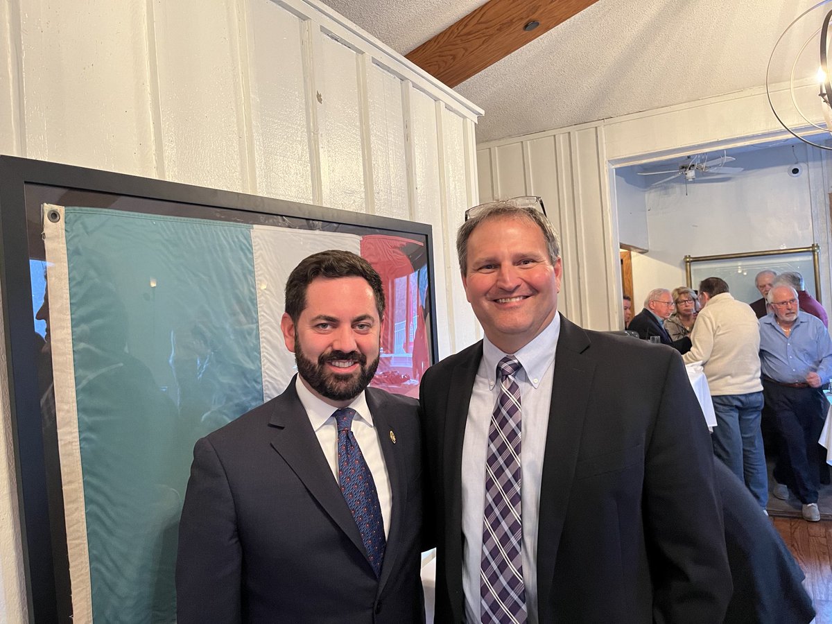 Great time with Congressman Mike Lawler tonight.  Discussed a little preview for National Golf Day and work of NY Golf Course Foundation regarding BMPs and proposed New York Economic and Environmental Impact Study <a href="/gcsaa/">GCSAA</a> ⁦⁦<a href="/NYS_GolfBMP/">NY Golf Course Foundation</a>⁩ ⁦<a href="/RepMikeLawler/">Congressman Mike Lawler</a>⁩