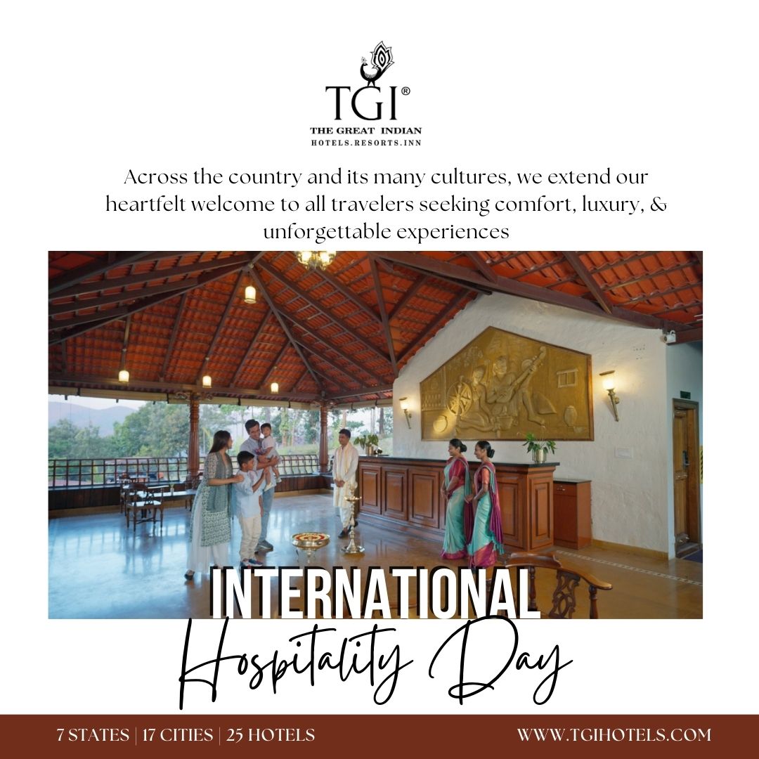 Happy International Hospitality Day! Thank you for choosing TGI Hotels and Resorts to be part of your journey. Here's to unforgettable experiences! #TeamTGI #HospitalityDay #GlobalHospitality #TravelAndHospitality