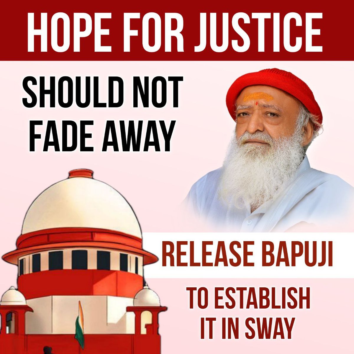 Hindu Sant
India
#Justice4Bapuji
Why is the law not equal for everyone in India? Bapuji has been kept in jail for 11 years despite the charges not being proved. Public demands that the innocent saint should be released soon. When will the government and judiciary listen?