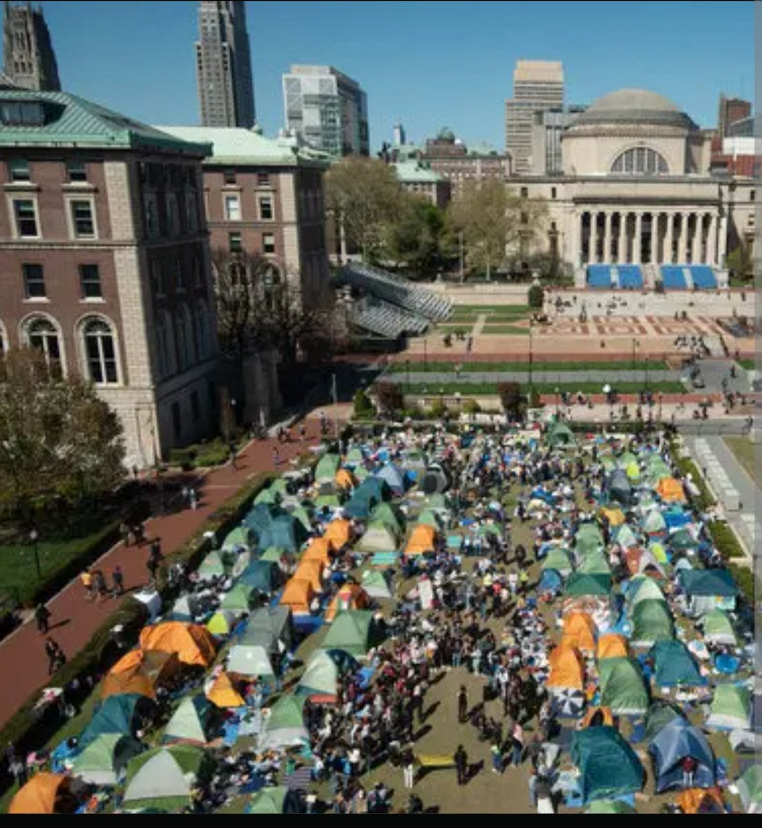 Wonder who bought all of these tents, and why are they so similar? Looks like it was sourced from one location