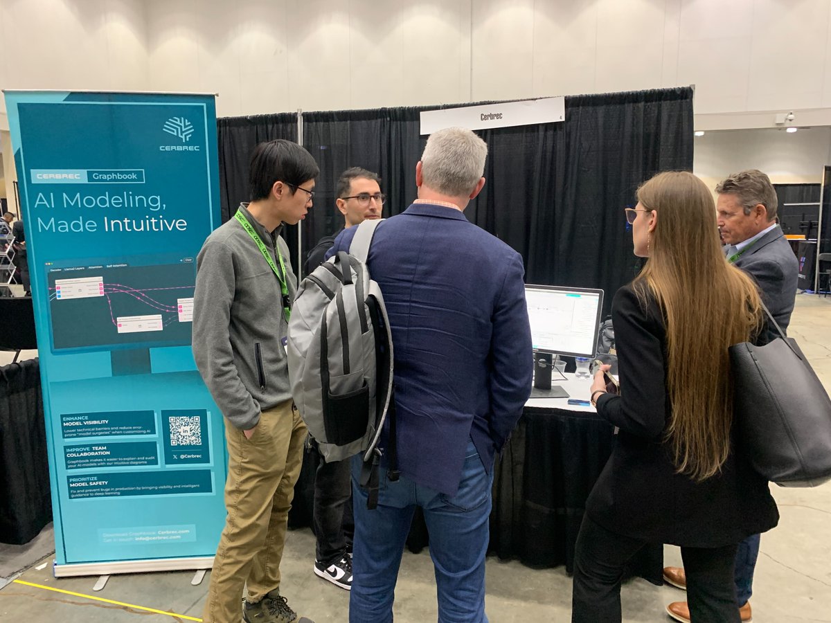 The @Cerbrec  team had an amazing first day at Open Data Science Conference East. 🚀  

We have received numerous inquiries about @Cerbrec  #Graphbook. Additionally, researchers have expressed significant interest in our latest  #DTIs and #PPIs use cases. #ODSCEast #DataScience
