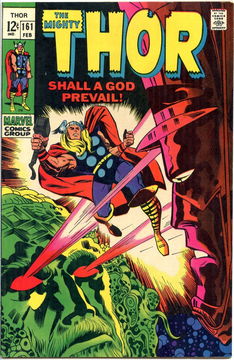 Thor #161 (February, 1969) 'Shall a God Prevail?' by Stan Lee and Jack Kirby. See more at EHTcomics.com