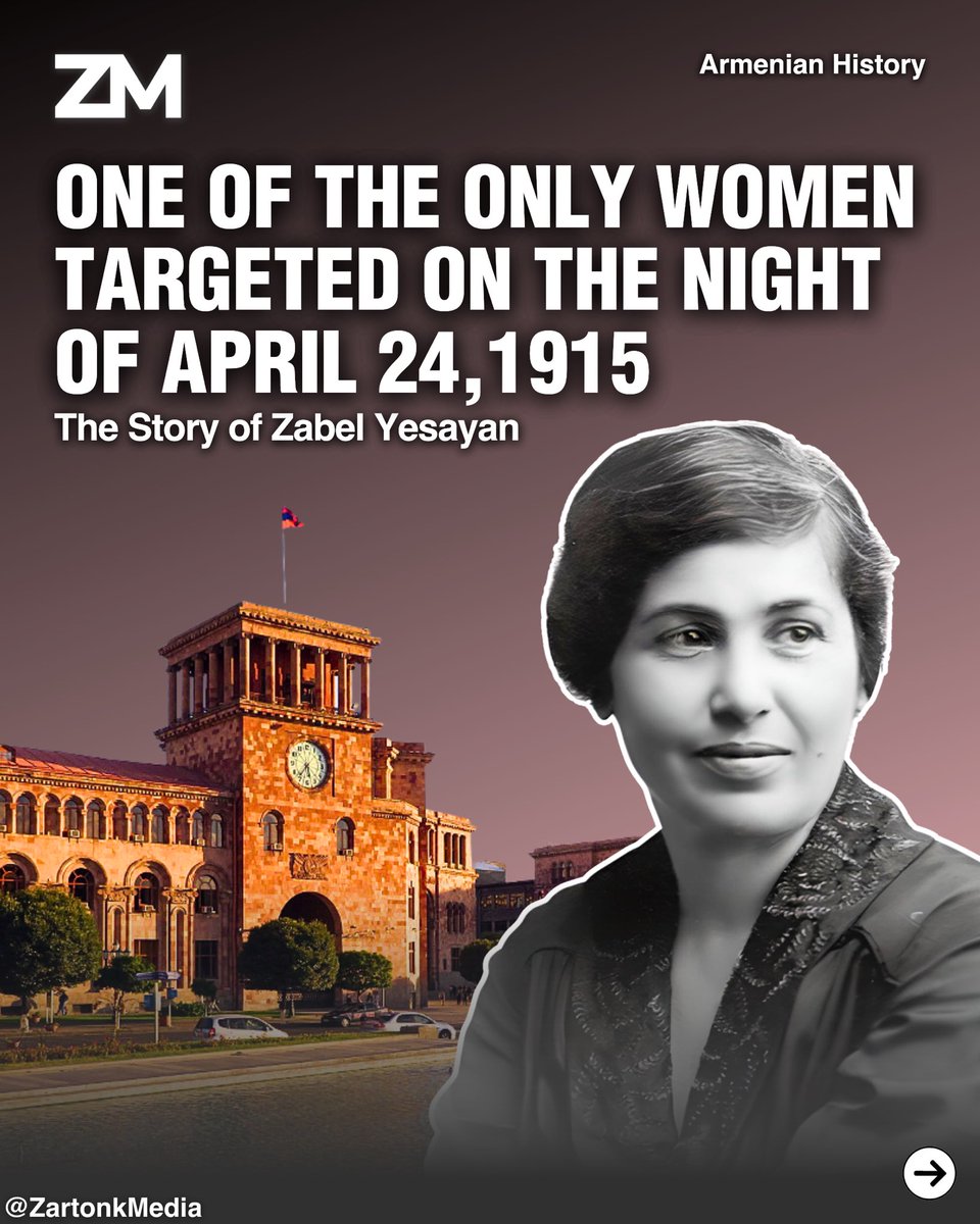 🇦🇲 Zabel Yesayan, one of the only women targeted on the night of April 24,1915 #ArmenianGenocide