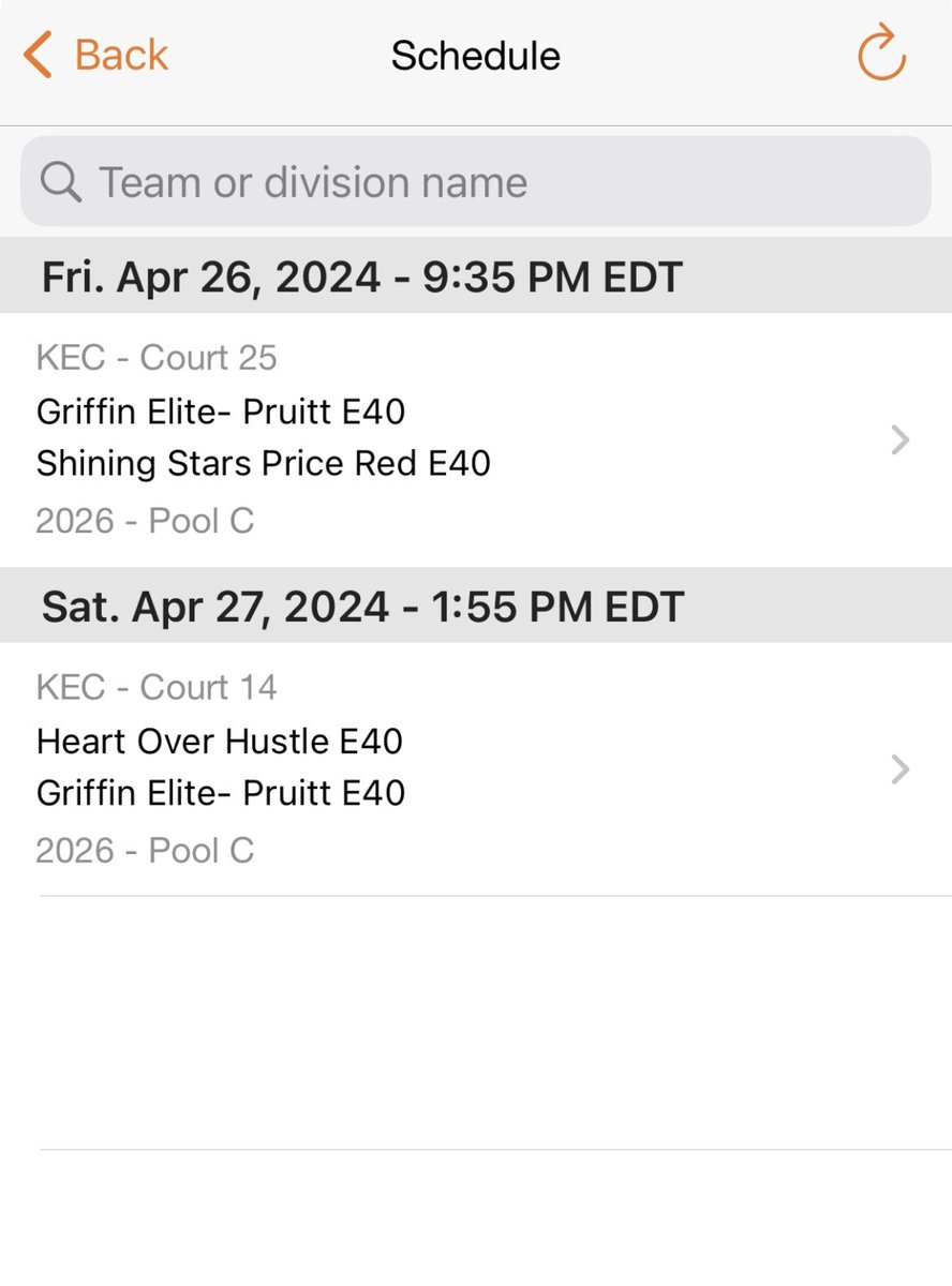 2026 Griffin Elite - Pruitt’s E40 Circuit Schedule for this upcoming weekend at the Kentucky Expo Center!! 

Grassroots Showcase! ⚫️🔴⚪️

#risetogether 

@GriffinEliteAAU