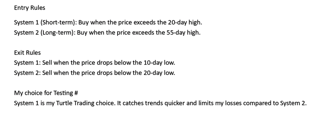 trendrooster's tweet photo. Rules - What is it?

The Turtles were all about catching BIG trends. Buy breakouts, sell breakdowns - simple as that.

Breakouts: Entering as prices rise above significant levels

Risk Management: Strict stop-losses to cut losses short

Scroll down 👇
#Trendrooster #Algosculpt https://t.co/PIkR1FVwWs