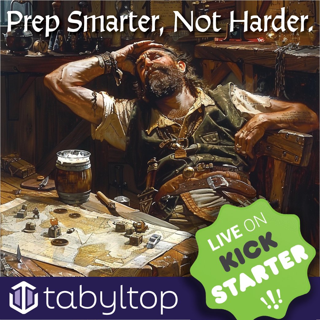 Tabyltop VTT is now live on Kickstarter! Spend your time playing the game rather than prepping your table. See how the immersive and intuitive features can keep your mind in the game! #ttrpg #dnd #kickstarter #vtt