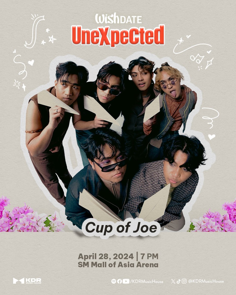 Get ready to jam along with alt-pop band Cup of Joe this Sunday on the #WishDateUnexpected. Save the date!