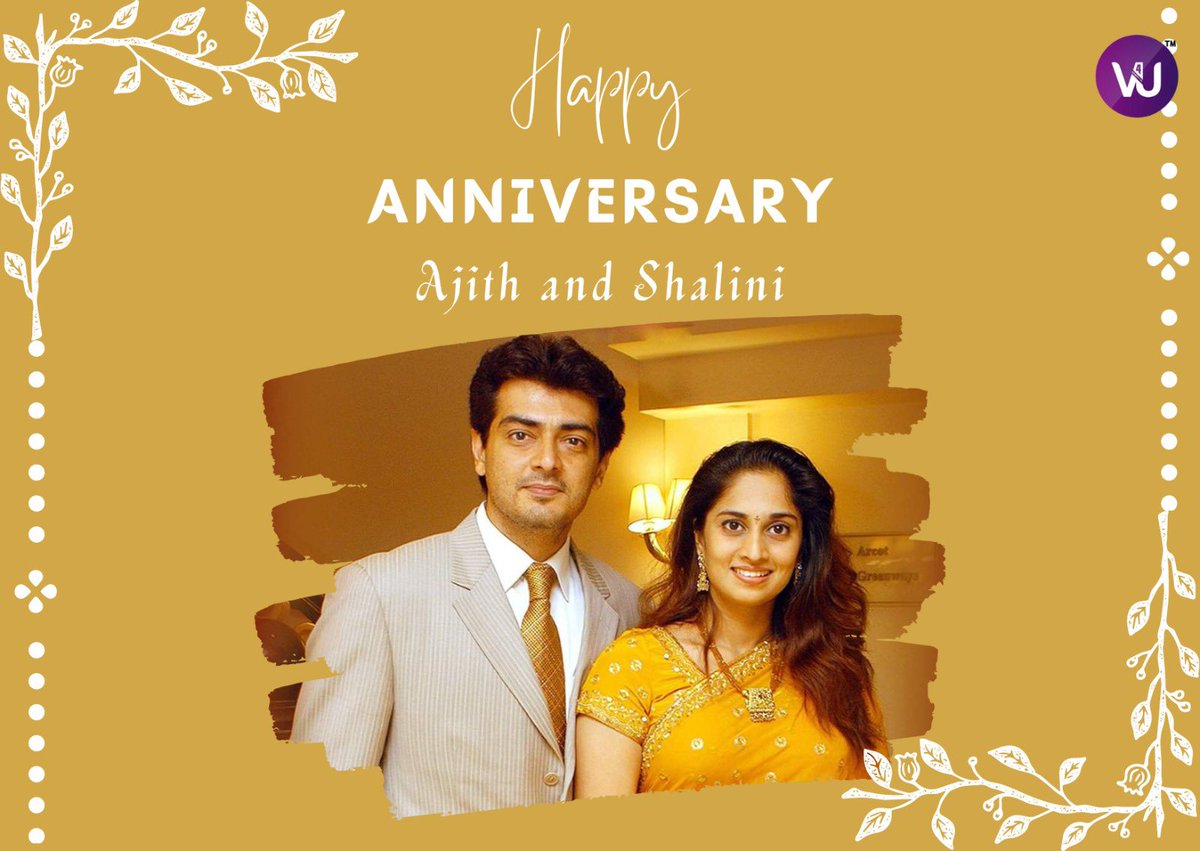 Happy Wedding Anniversary to #Ajithkumar & #ShaliniAjithkumar 😄💐❤️‍🔥 #WeddingAnniversary #HappyWeddingAnniversary Warm Regards Team @V4umedia_ & @RIAZtheboss