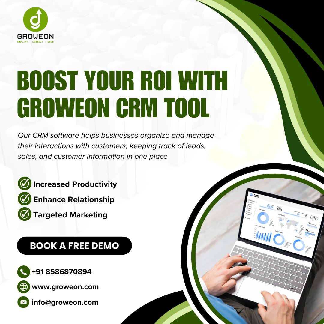 Our CRM software helps businesses organize and manage their interactions with customers, keeping track of leads, sales, and customer information in one place
#leadmanagement #crm #crmsoftware #automobilecrm #crmforautomobile #groweondigital #groweoncrm #noida #salestracking