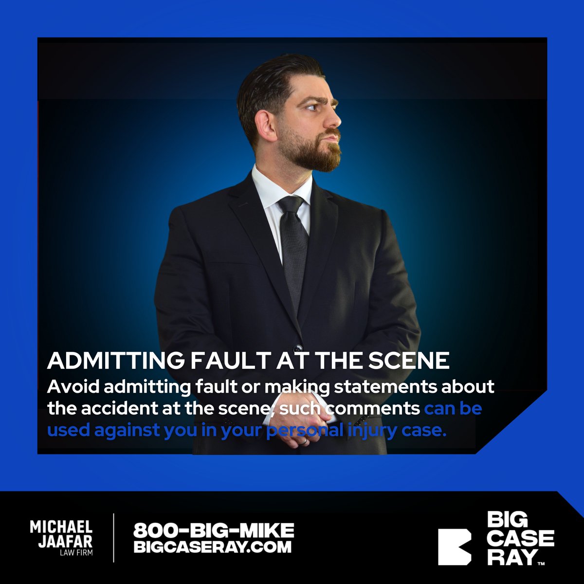 BIG CASE RAY
'Admitting Fault at The Scene'
Personal Injury Facts. 💡
.
.
.
.
.
#bigcaseray #rayrahal #mikejaafar #bigmike #800bigmike #personalinjury #personalinjurylawyer
#injuryattorney
#accidentlawyer
#legalhelp
#injured
#compensation
#justice
#personalinjuryclaim
#lawyerlife