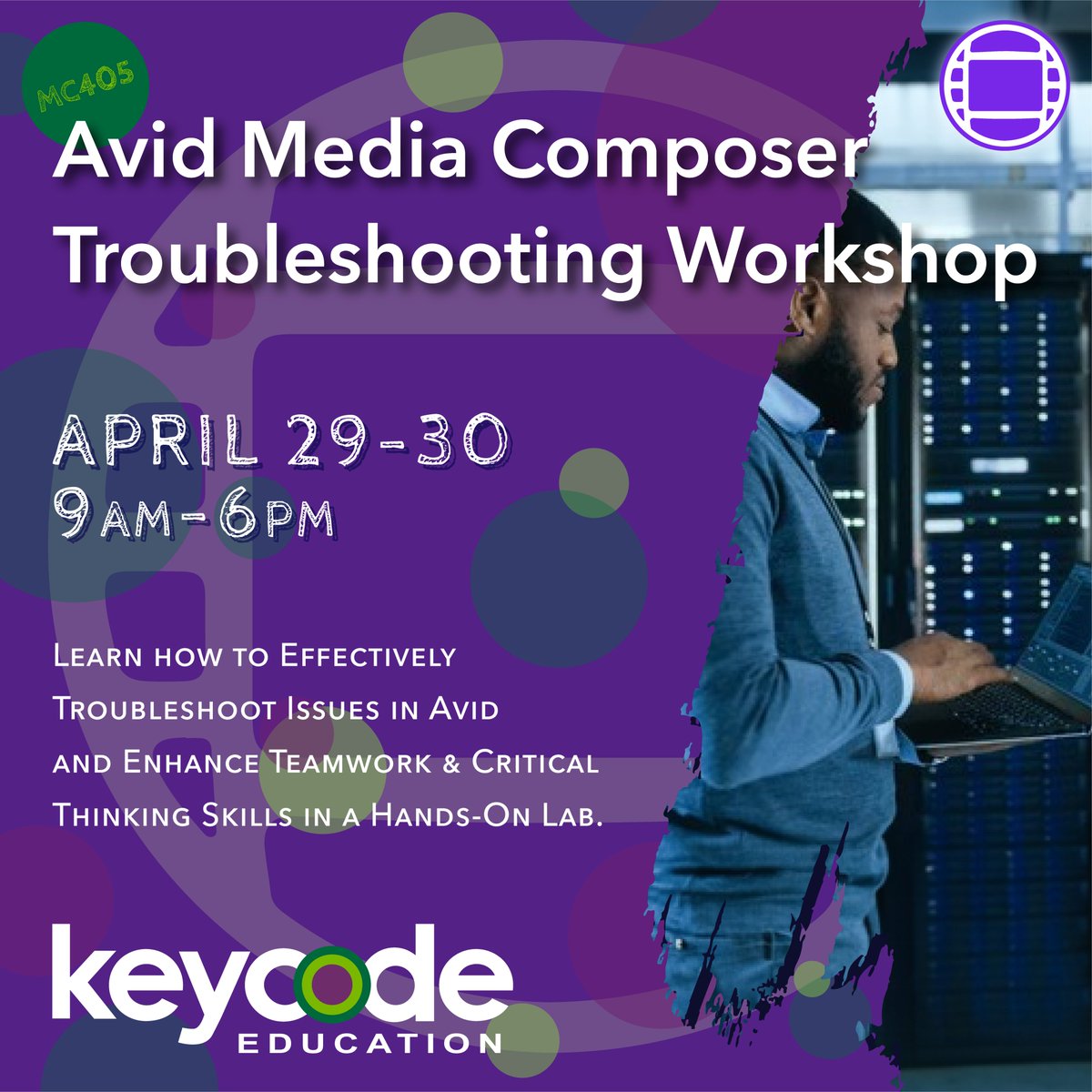 Join us for our #Avid #MediaComposer #Troubleshooting Workshop in Burbank CA!
🛠️ Dive into hands-on scenarios hindering #Editors’ progress. Walk away armed with skills to troubleshoot efficiently!

Enroll: bit.ly/3sgR9kS

#MediaIndustry #CareerAdvancement #PostProduction