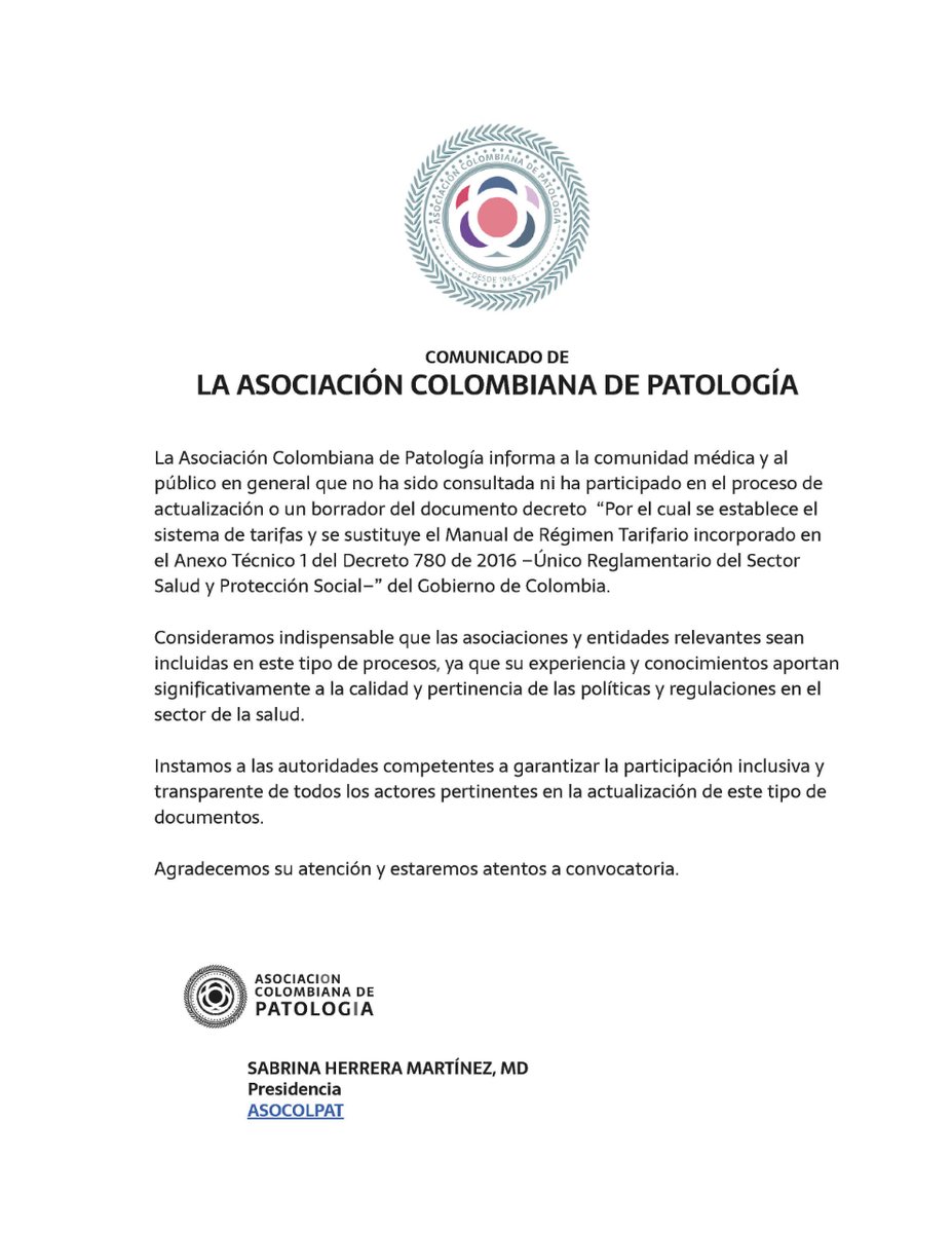 Asociación Colombiana de Patología - Asocolpat (@asocolpat) on Twitter photo 2024-04-24 02:35:15