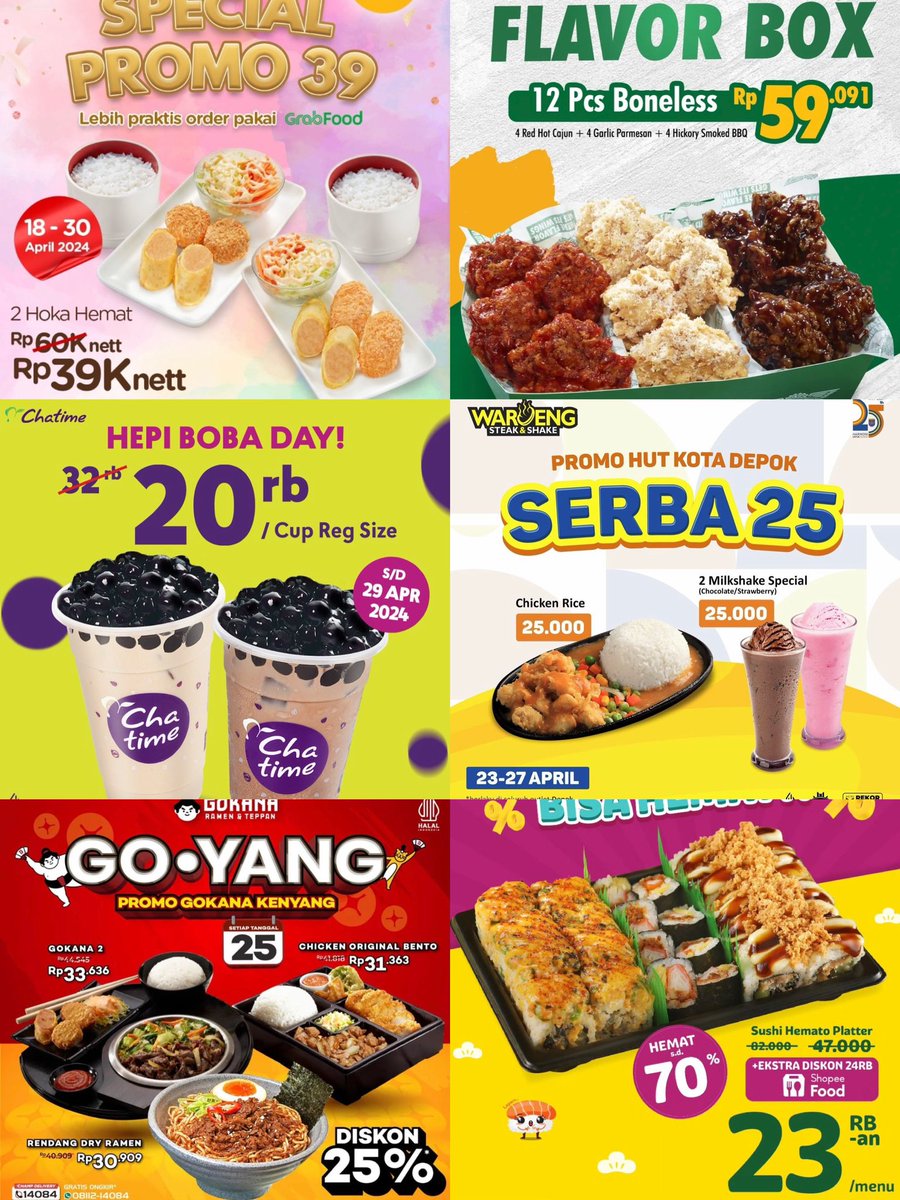 DISKON MAKANAN &amp; MINUMAN PROMO AKHIR BULAN