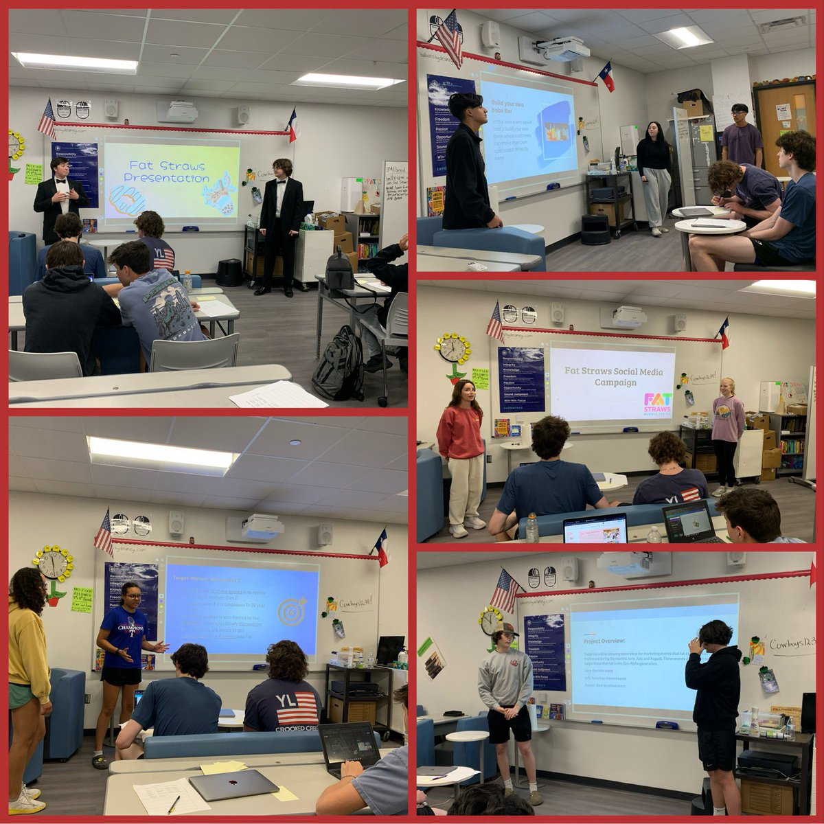 Business Management students had an amazing time presenting marketing ideas to @fatstraws. 🧋Industry partners help students gain employability skills required by business and industry. @RISD_CTE @jjpearcehs #RISDInTheClassroom #RISDBelieves #RISDWeAreOne