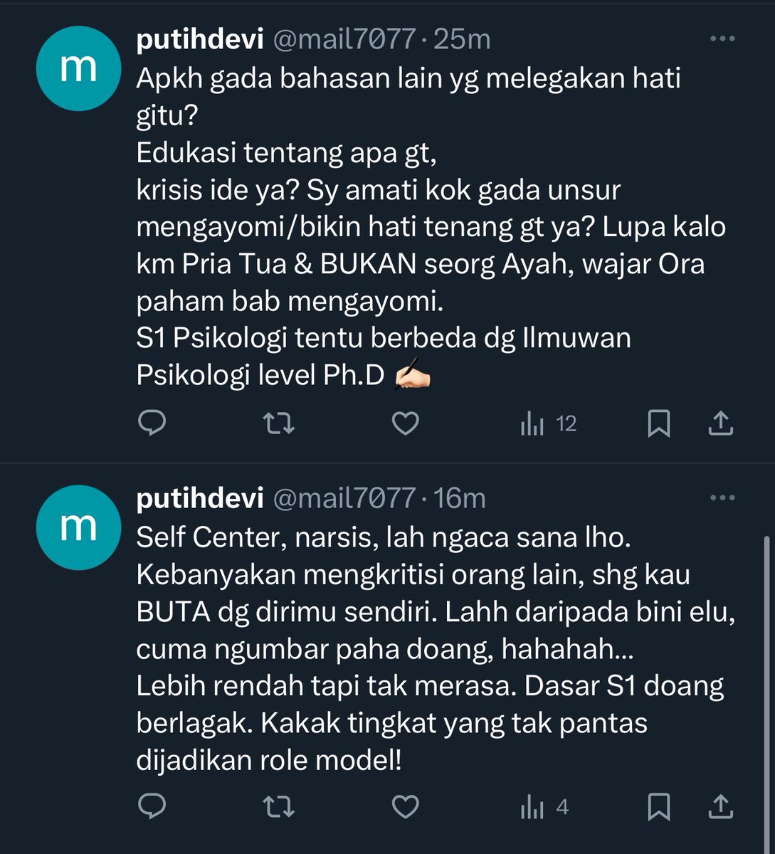 Yang ini saya rasa udah kelewat batas… Akhir-akhir ini bermunculan akun seperti ini. Anonim, akun baru, followersnya 0 atau dikit. Reply gak nyambung, ngetroll, agresif nyerang personal. Sebaiknya akun seperti ini disikapi gimana ya?