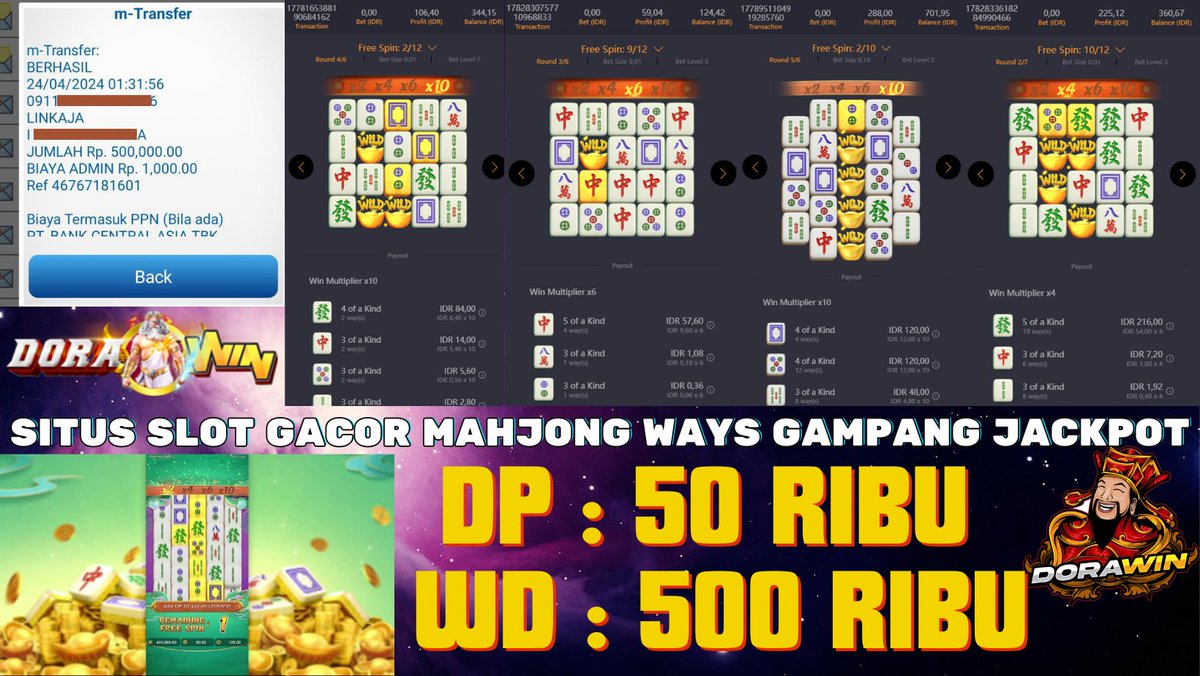 Yukkk.. Menangkan slot gacor MAHJONG WAYS hari ini bersama situs DORAWIN Boss kuu  Lagi pada gacor gacor nihh boss kuu Hanya dengan modal receh doang bisa depet gede boss kuu  buruan di play sekarang dana dapatkan kemenangan kamu bersama situs DORAWIN 

WA : +62 812–6290–2610