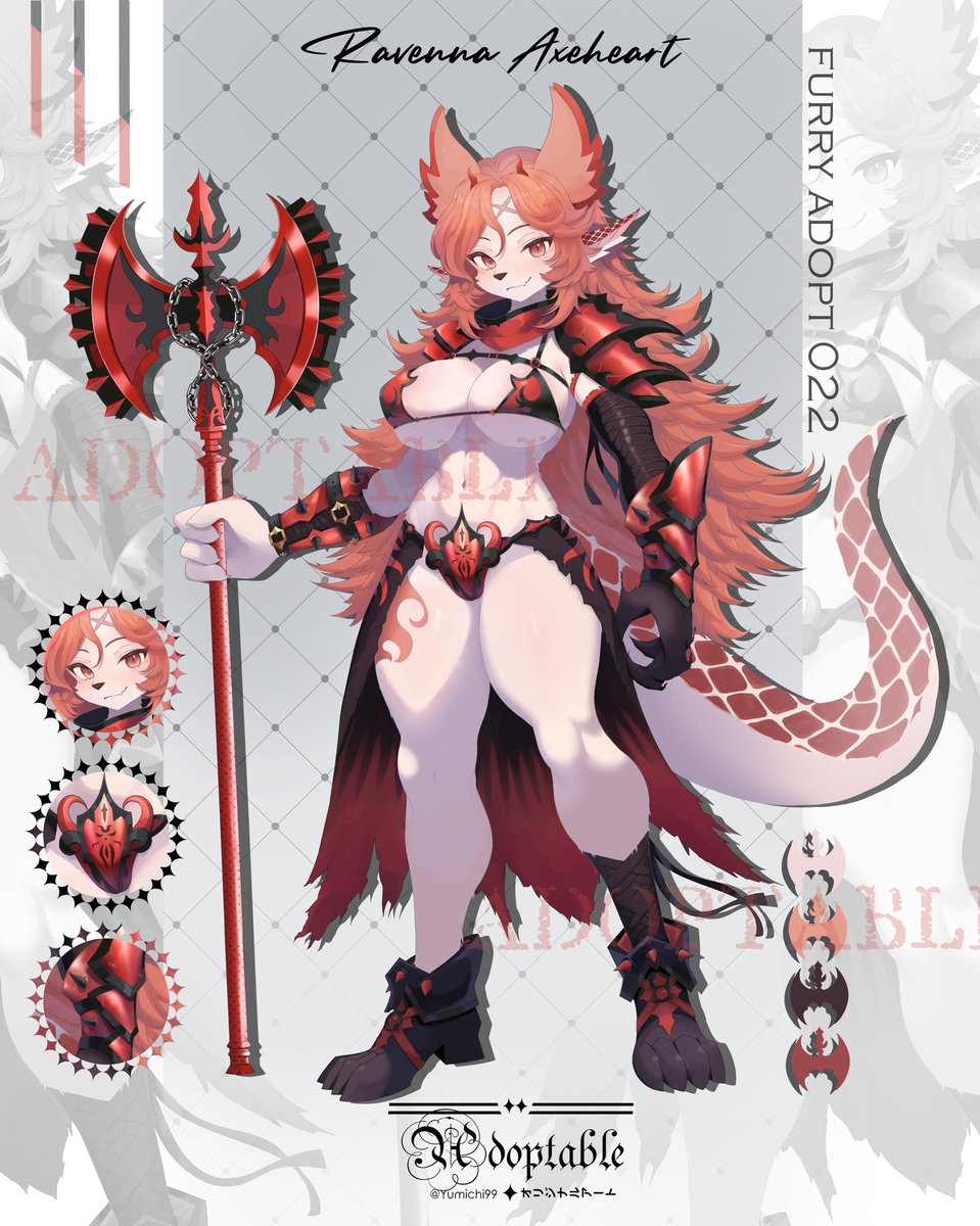 ADOPTABLE AUCTION 24 hours
furry adopt| Ravenna Axeheart❤
SB : 50$
MI  : 5$
AB  : 150(showcase+cmmrc)
Dm or comment for claim 💌
Rt&like are highly appreciated.
Thankk youuu
#furry #adoptables #adopts