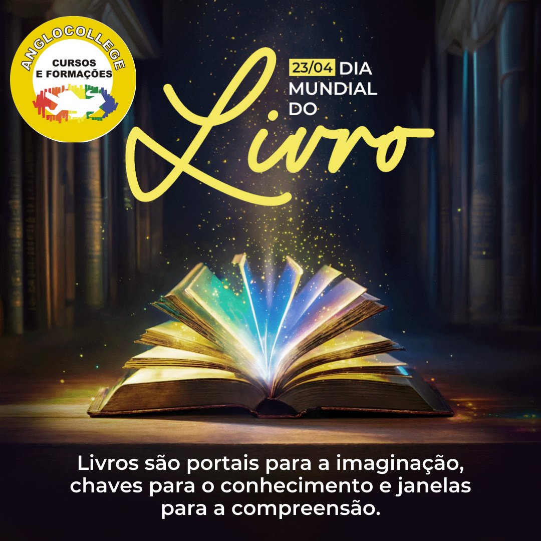 AngloCollege's tweet photo. 📚✨ Celebre o Dia Mundial do Livro com a AngloCollege!
🌍📖 Nada como mergulhar em histórias inspiradoras e conhecimentos transformadores. Na AngloCollege, incentivamos a leitura como fonte de aprendizado e crescimento. 🌟📚 #DiaMundialDoLivro #AngloCollege #Leitura #Livros https://t.co/yoTEoeuyV2