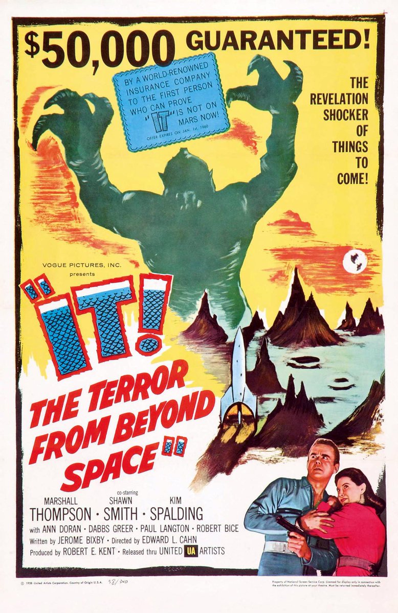 ScottMWest's tweet photo. #NowWatching IT! The Terror from Beyond Space (1958) #1950s #ScienceFiction #SpaceMonsters #TotallyNotRippedOffByAlien https://t.co/qdaXifYYHb