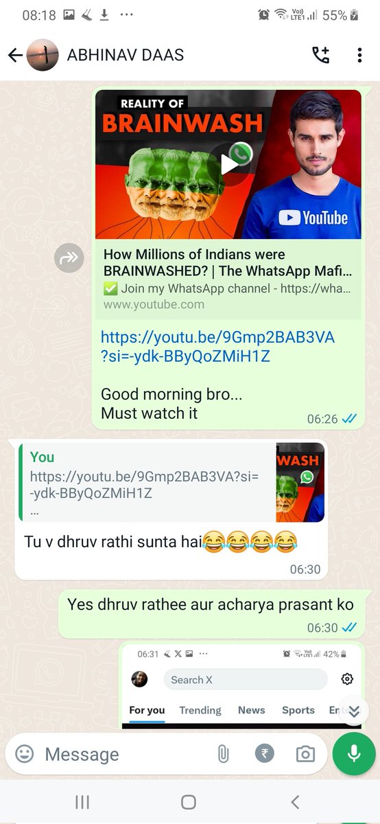 @dhruv_rathee See reaction of bhakt friend.  He is from iit patna but FROM UR CATEGORY. I seen upper cast category will never change.  All are gobar bhakts