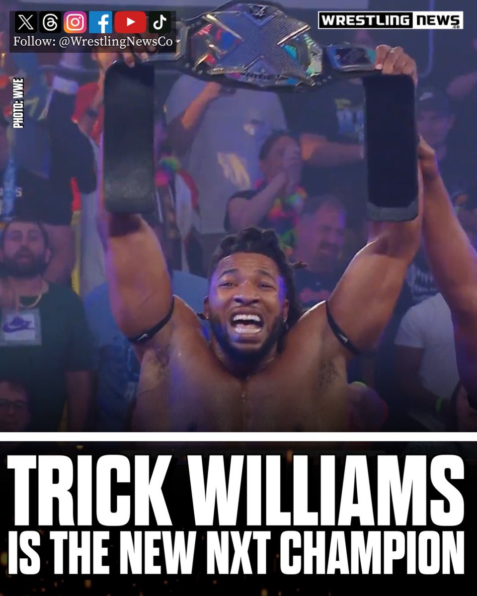 Happy for Trick Williams, the leader of the new NXT era. Well deserved.