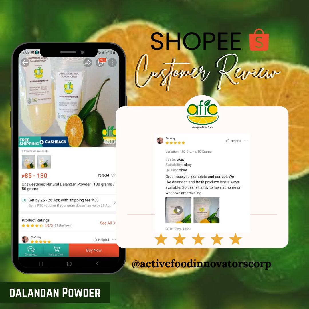 AFIC_official's tweet image. It's Feedback Time!

Let our customers voice speak for us!

#FoodandBeverage
#fruitpowder