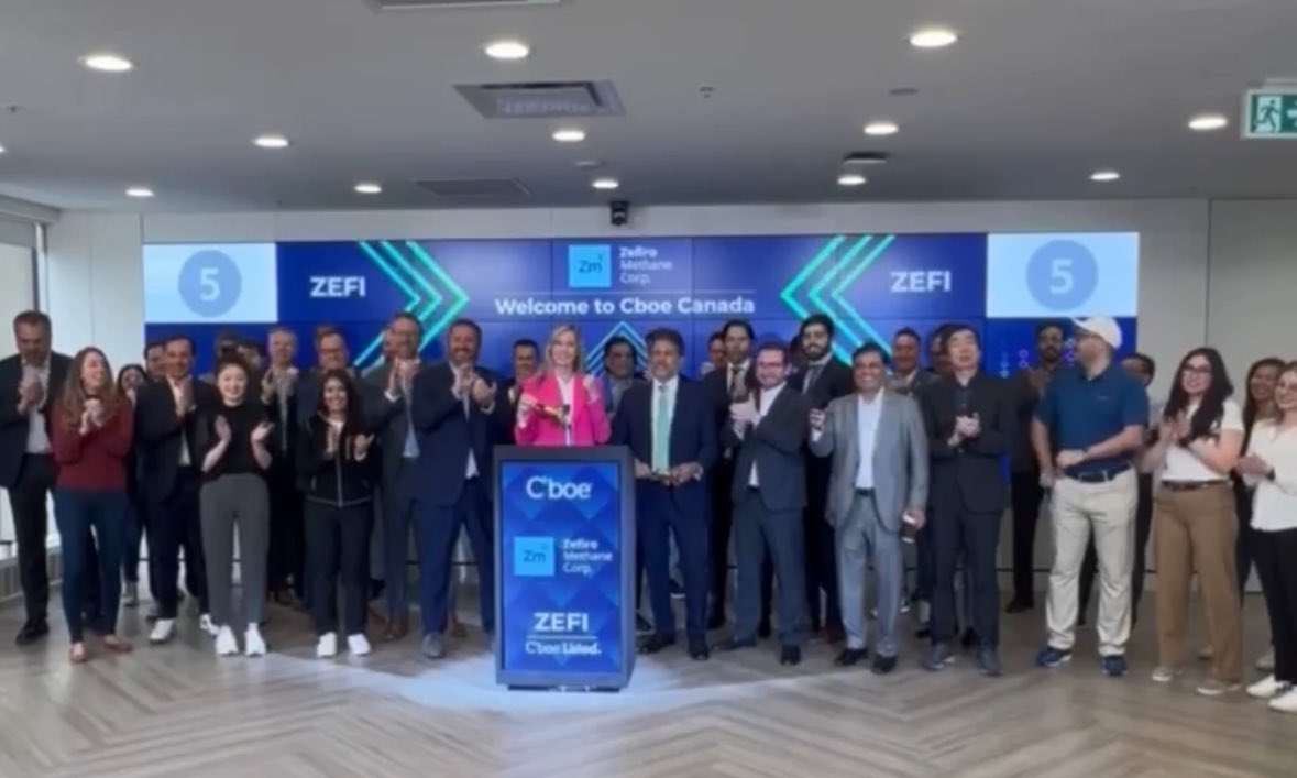 Congratulations to @ZefiroMethane on successfully closing their Initial Public Offering and listing on @CboeCanada under the ticker: $ZEFI

#CarbonOffset #Sustainability #EmissionFree