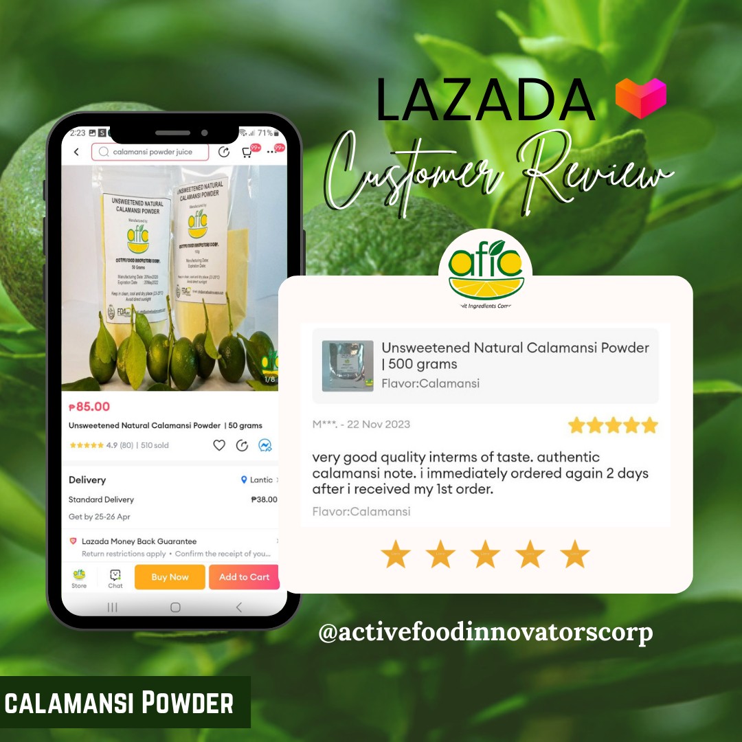 AFIC_official's tweet image. It's Feedback Time!

Let our customers voice speak for us!

#FoodandBeverage
#fruitpowder