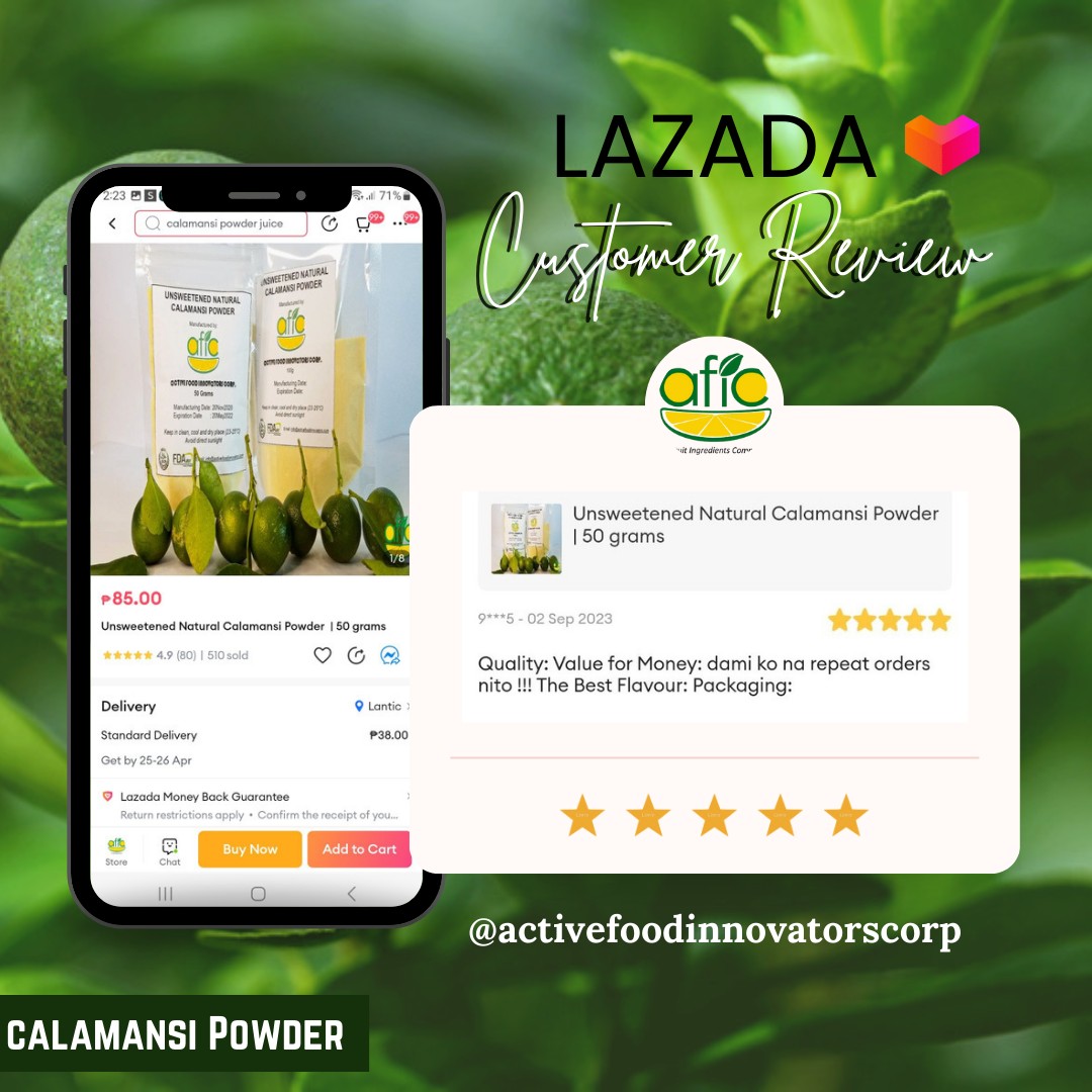 AFIC_official's tweet image. It's Feedback Time!

Let our customers voice speak for us!

#FoodandBeverage
#fruitpowder