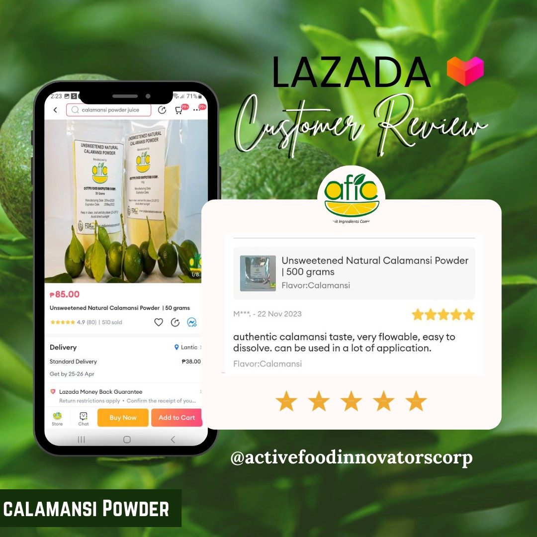 AFIC_official's tweet image. It's Feedback Time!

Let our customers voice speak for us!

#FoodandBeverage
#fruitpowder