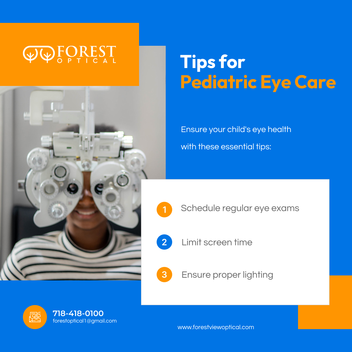 forestoptcl's tweet photo. Protect your child's vision with these simple tips. Start today for a lifetime of healthy eyes. 

#RidgewoodNY #OpticalGlassesStore #PediatricEyeCare https://t.co/XhCRc0rFqw
