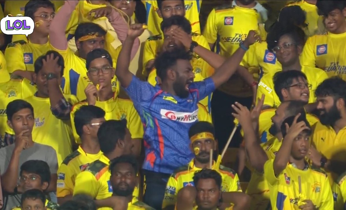 🧵
#LSGvCSK No one cheered for LSG like bro did