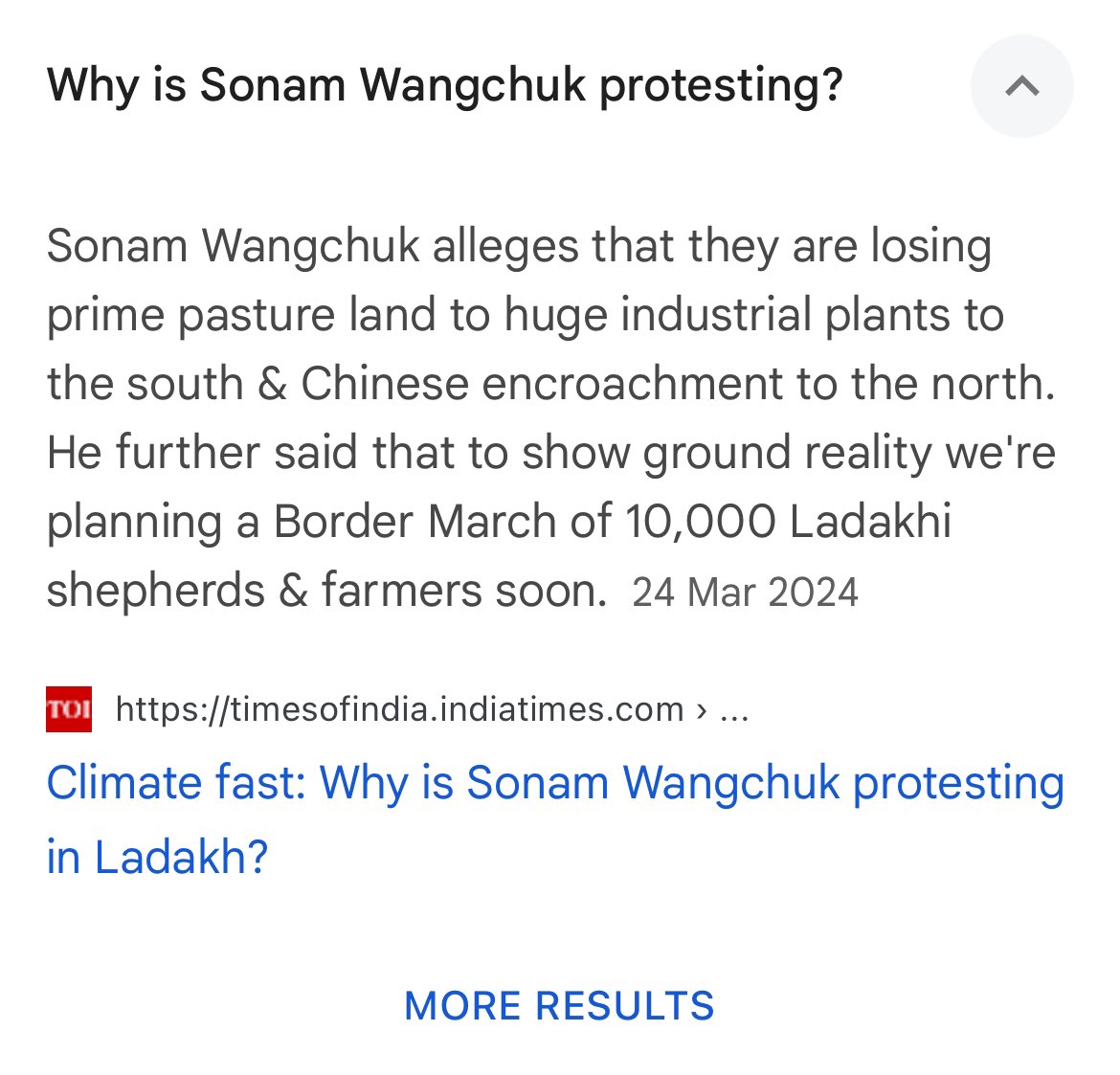 <a href="/Amockx2022/">Amock_</a> 😊Good opportunity for him. Contest as an Independent, prove his viral speech in parliament on government’s decision to abrogate Article 370. Help our scientist Sonam Wangchuk achieve his Goal.