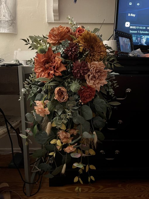 Today I was quoted $1600 for wedding florals. So I got in the car and bought a bunch of nice fake ones