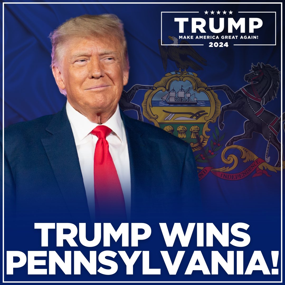 🚨 NEW: Trump has won the Pennsylvania primary election.