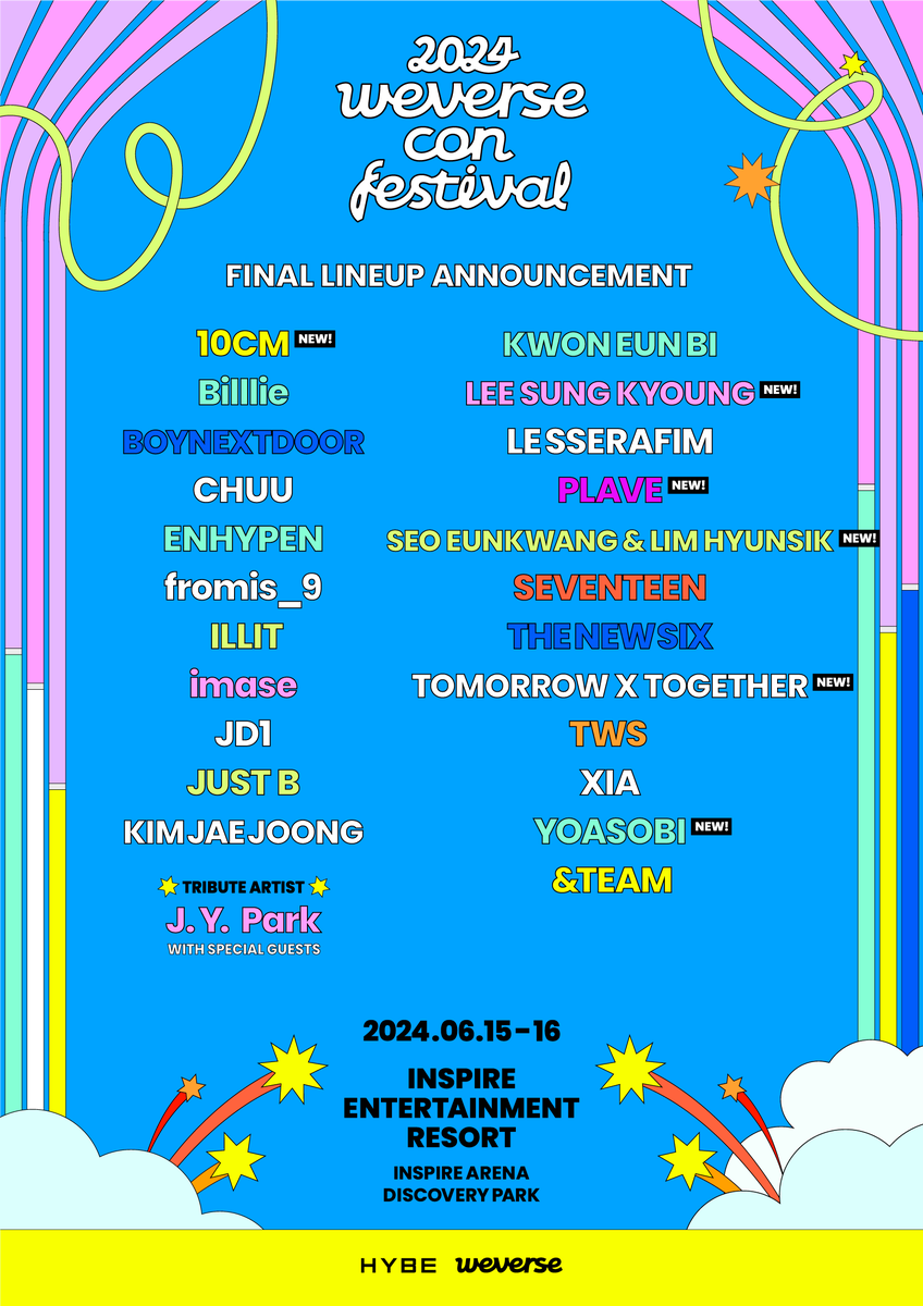 2024 Weverse Con Festival - Final Lineup Announcement For more info, please check the link below! ▶️ weverse.onelink.me/qt3S/omb8xqqj #WeverseConFestival